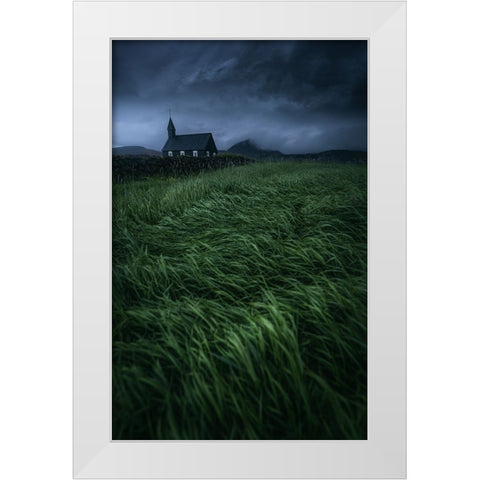 Lonely in the storm White Modern Wood Framed Art Print by Daut, Remo
