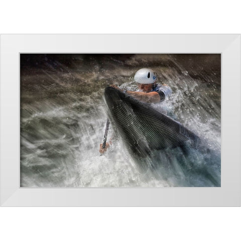 In The Direction White Modern Wood Framed Art Print by Malovrh, Milan