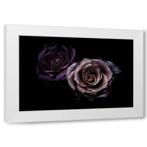 Roses White Modern Wood Framed Art Print by Julie, Angel