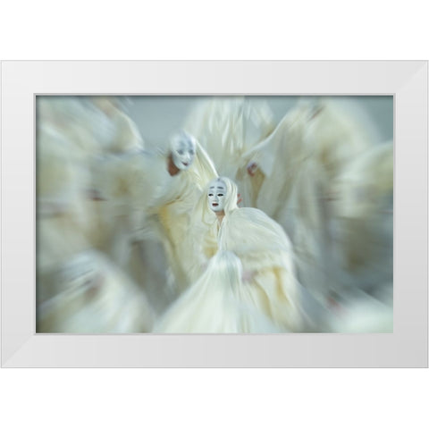 Masked White Modern Wood Framed Art Print by Kurz, Christian