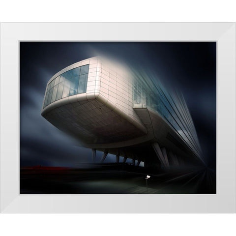 Dynamic Architecture White Modern Wood Framed Art Print by Batzdorf, Erhard