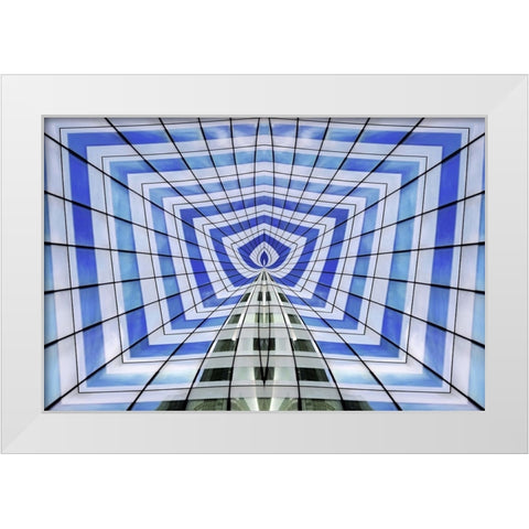 Modern Building In London White Modern Wood Framed Art Print by Ferrari, Francesca