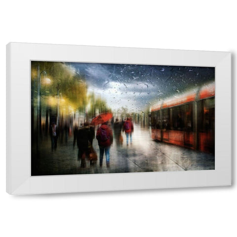 ...And There Are Storms We Cannot Weather... White Modern Wood Framed Art Print by Gerber, Charlaine