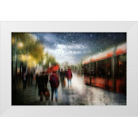 ...And There Are Storms We Cannot Weather... White Modern Wood Framed Art Print by Gerber, Charlaine