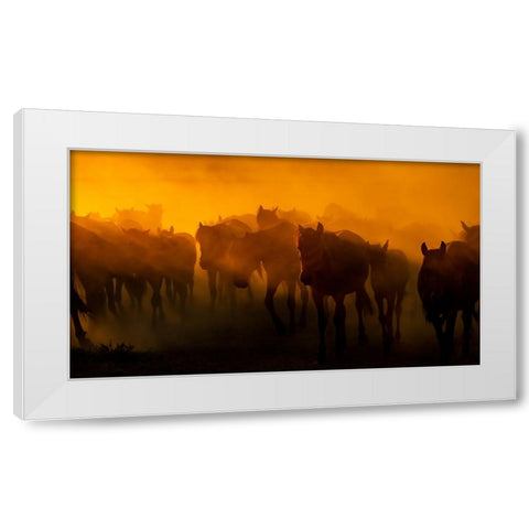 Untitled White Modern Wood Framed Art Print by Bilgin, Zuhdu