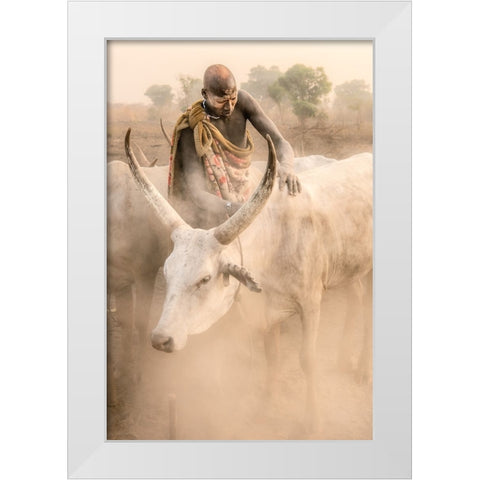 In A Haze White Modern Wood Framed Art Print by Cole, Trevor