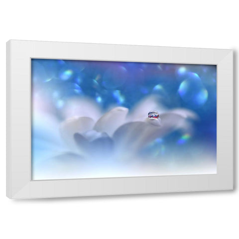 The Song Of The Sea...III White Modern Wood Framed Art Print by Nan, Juliana