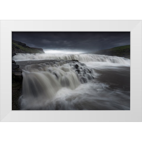 Flows II White Modern Wood Framed Art Print by Parejo, Jose