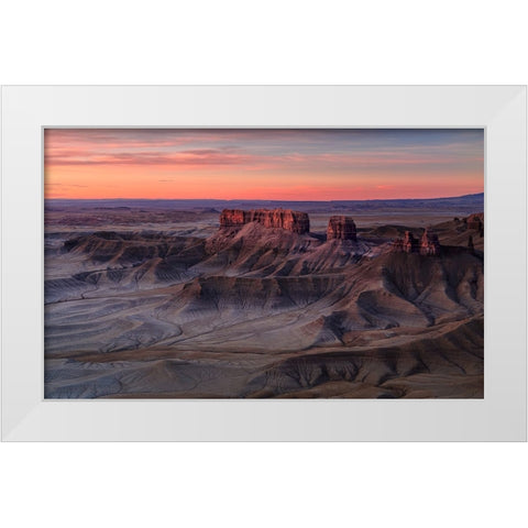 Morning Of Wild Land White Modern Wood Framed Art Print by Jin, Jie