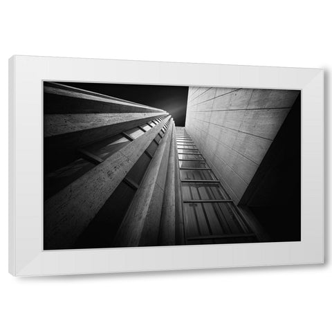 Prior White Modern Wood Framed Art Print by Vazan, Karol