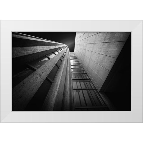 Prior White Modern Wood Framed Art Print by Vazan, Karol