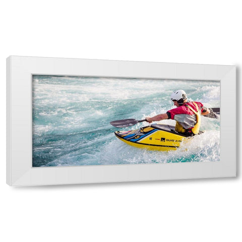 Action In Water White Modern Wood Framed Art Print by Grop, Serge