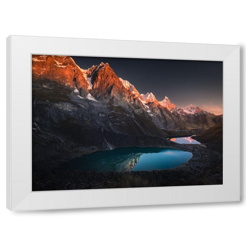 Three Lagoons White Modern Wood Framed Art Print by Nienartowicz, Karol