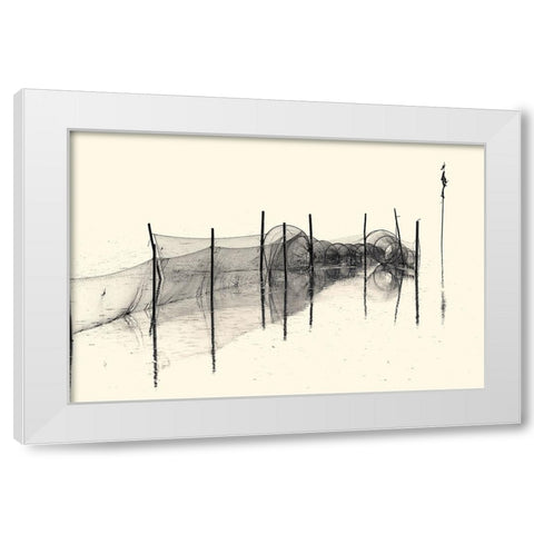 Fish Trap Bw White Modern Wood Framed Art Print by Balzer, Bodo