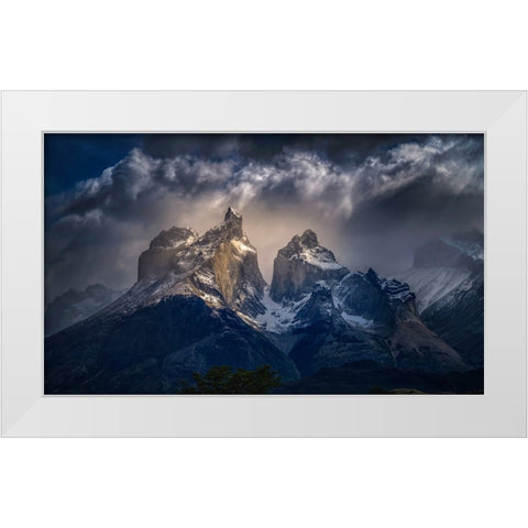 A Beam Of Sunlight White Modern Wood Framed Art Print by Ren Rong, Raymond