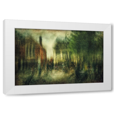 Gelateria White Modern Wood Framed Art Print by Van Der, Jan