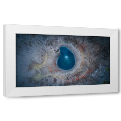 The Eye White Modern Wood Framed Art Print by De La, Javier