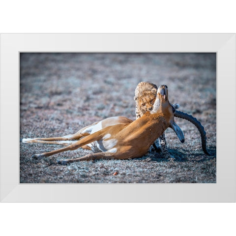 Hunt White Modern Wood Framed Art Print by Tianhuayu