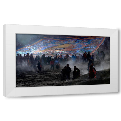 BuddhaS Love Is Boundless White Modern Wood Framed Art Print by Nie, Yibing