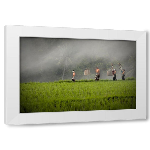 Preparation Before Performing White Modern Wood Framed Art Print by Achmad, Indra