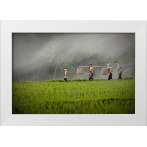 Preparation Before Performing White Modern Wood Framed Art Print by Achmad, Indra