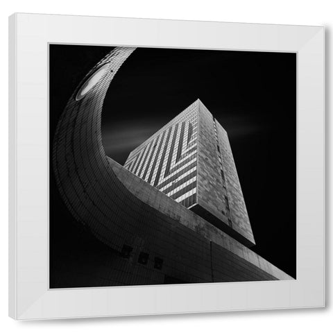 Kyjev White Modern Wood Framed Art Print by Vazan, Karol