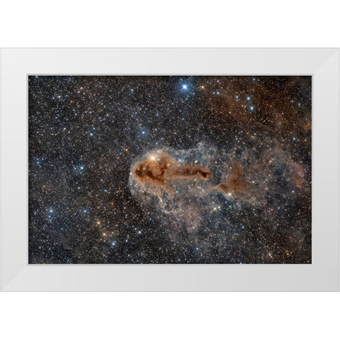 Rotten Fish Nebula White Modern Wood Framed Art Print by Chander, Vikas