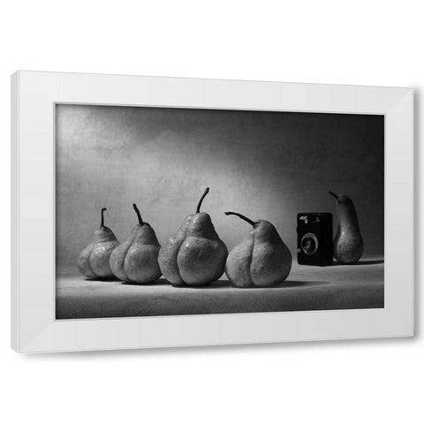 The Nude Photo. Version 2 White Modern Wood Framed Art Print by Ivanova, Victoria