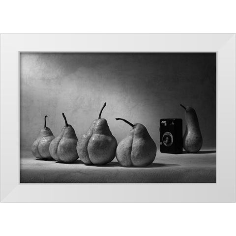 The Nude Photo. Version 2 White Modern Wood Framed Art Print by Ivanova, Victoria