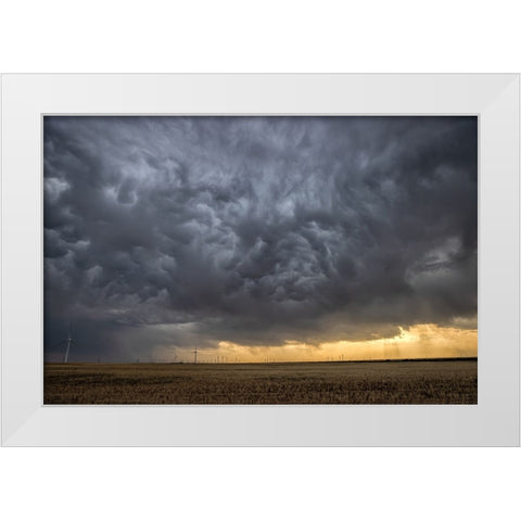 Angry Sky White Modern Wood Framed Art Print by Zuo, Jun