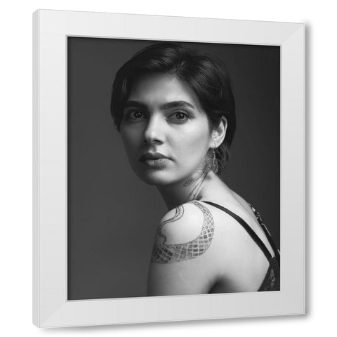 Maria White Modern Wood Framed Art Print by Shiki, Shizuo