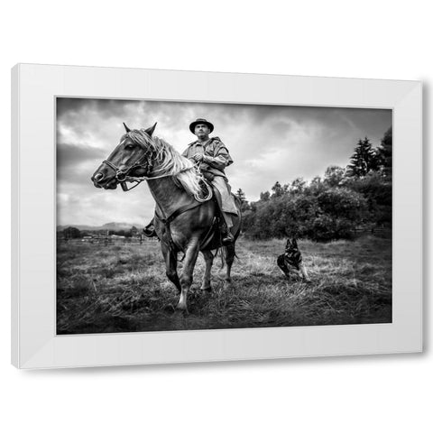 Wild Life White Modern Wood Framed Art Print by Girmencea, Robert