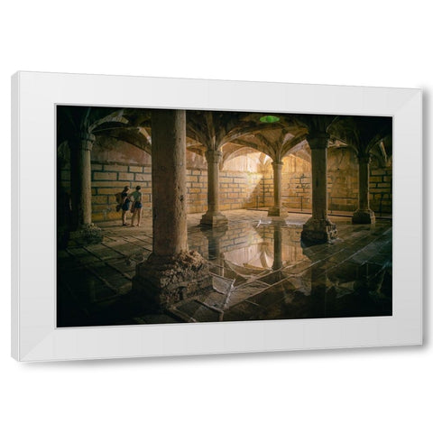 Water Well White Modern Wood Framed Art Print by Kozuh, Primoz