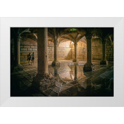 Water Well White Modern Wood Framed Art Print by Kozuh, Primoz