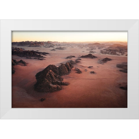 Wadi Rum White Modern Wood Framed Art Print by Ziomek, Witold