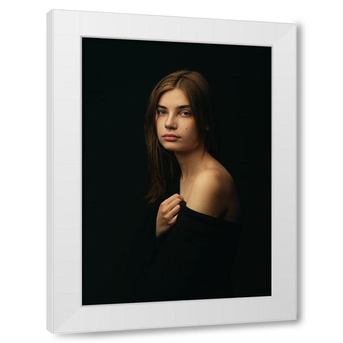 Elizabet White Modern Wood Framed Art Print by Khalemsky, Sergey