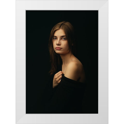 Elizabet White Modern Wood Framed Art Print by Khalemsky, Sergey