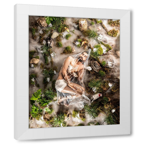 Death White Modern Wood Framed Art Print by Sedaghi, Hooman