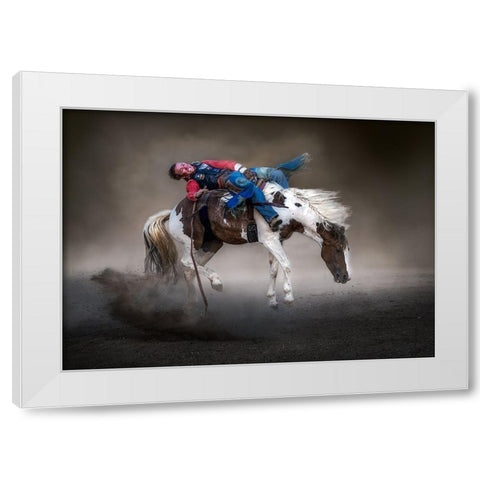 Holding On White Modern Wood Framed Art Print by Ma, Frank