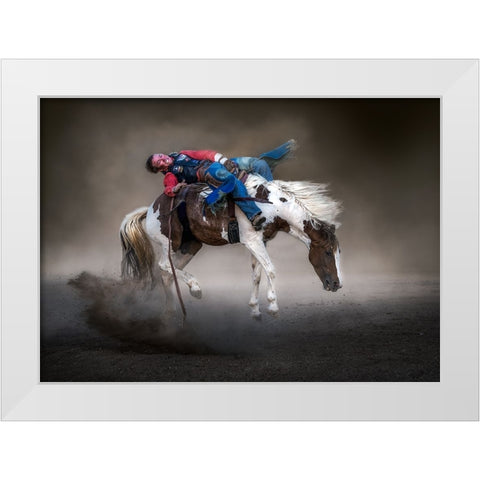 Holding On White Modern Wood Framed Art Print by Ma, Frank