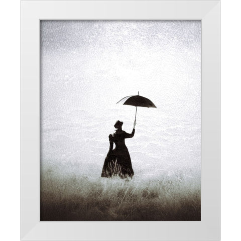 Porque te vas White Modern Wood Framed Art Print by Aurelian