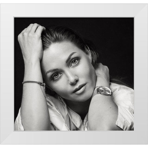 Oksana White Modern Wood Framed Art Print by Rise, Zachar