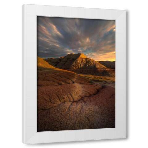 Badlands Not Bad White Modern Wood Framed Art Print by P., Ruiqing