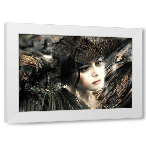 Amalgamation White Modern Wood Framed Art Print by Pansky, Rachel