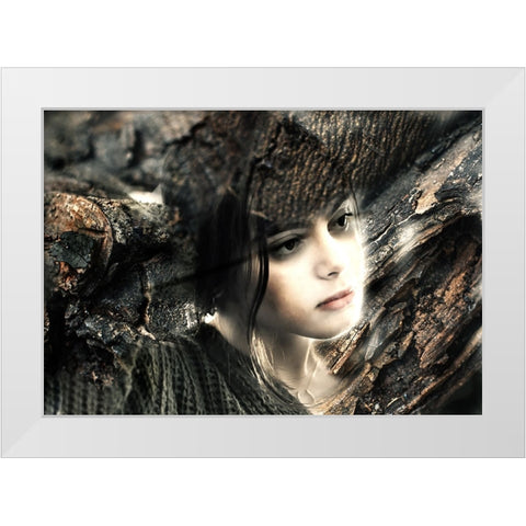 Amalgamation White Modern Wood Framed Art Print by Pansky, Rachel