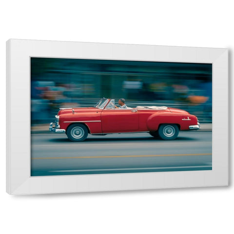 Driving Fast White Modern Wood Framed Art Print by Bauer, Andreas