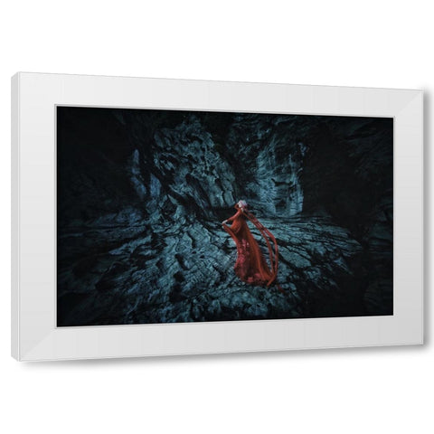 Ran Himemiya White Modern Wood Framed Art Print by Koiki