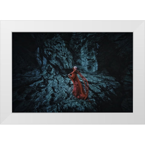 Ran Himemiya White Modern Wood Framed Art Print by Koiki