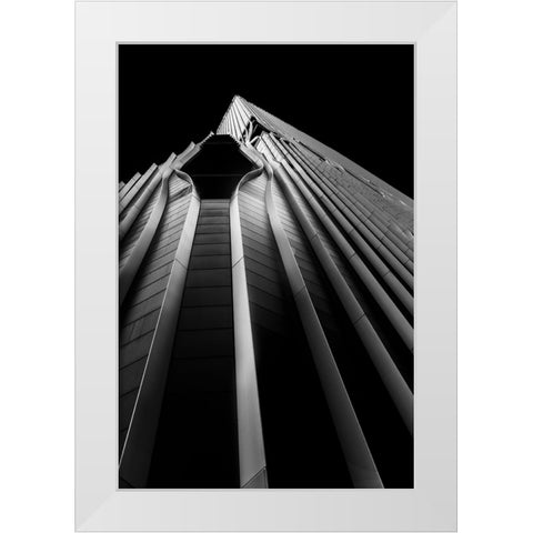Keyhole Building White Modern Wood Framed Art Print by Wong, Jeffrey