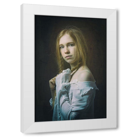 Corina White Modern Wood Framed Art Print by Franke, Ruth